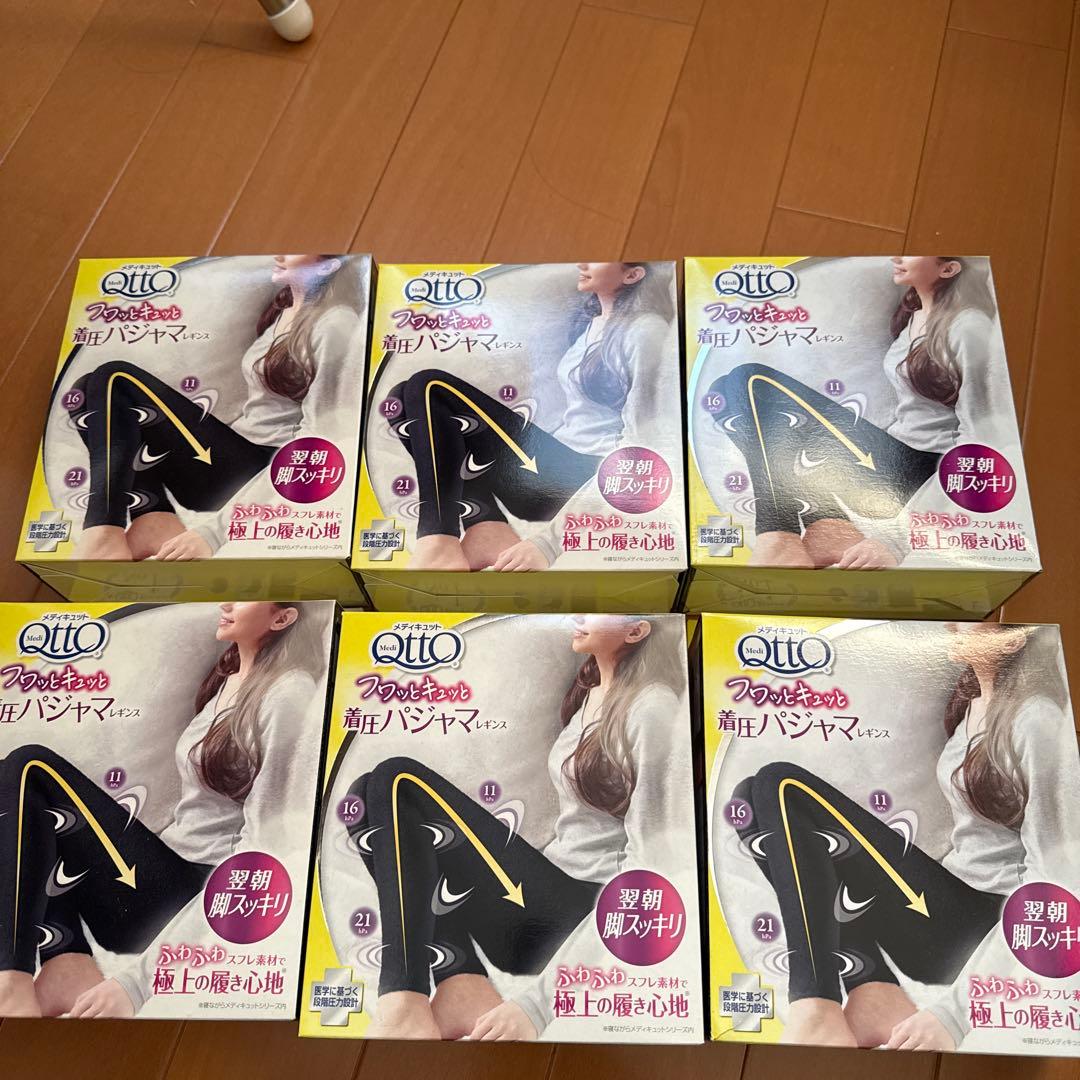 新品 QttO 着圧レギンス ブラック Lサイズ 6個セット