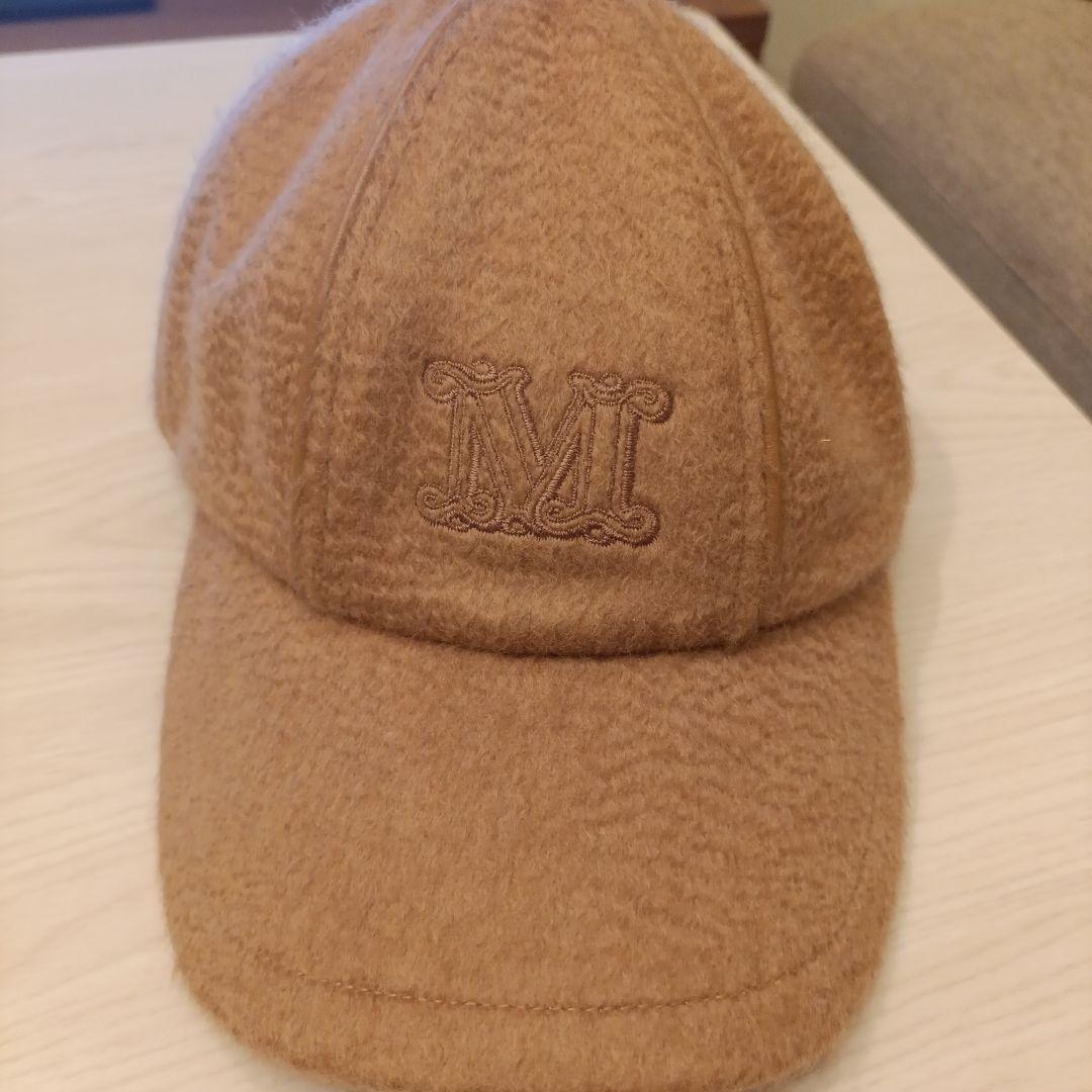 キャメル テディベアキャップ　Mロゴ　ファーキャップ　teddy melange