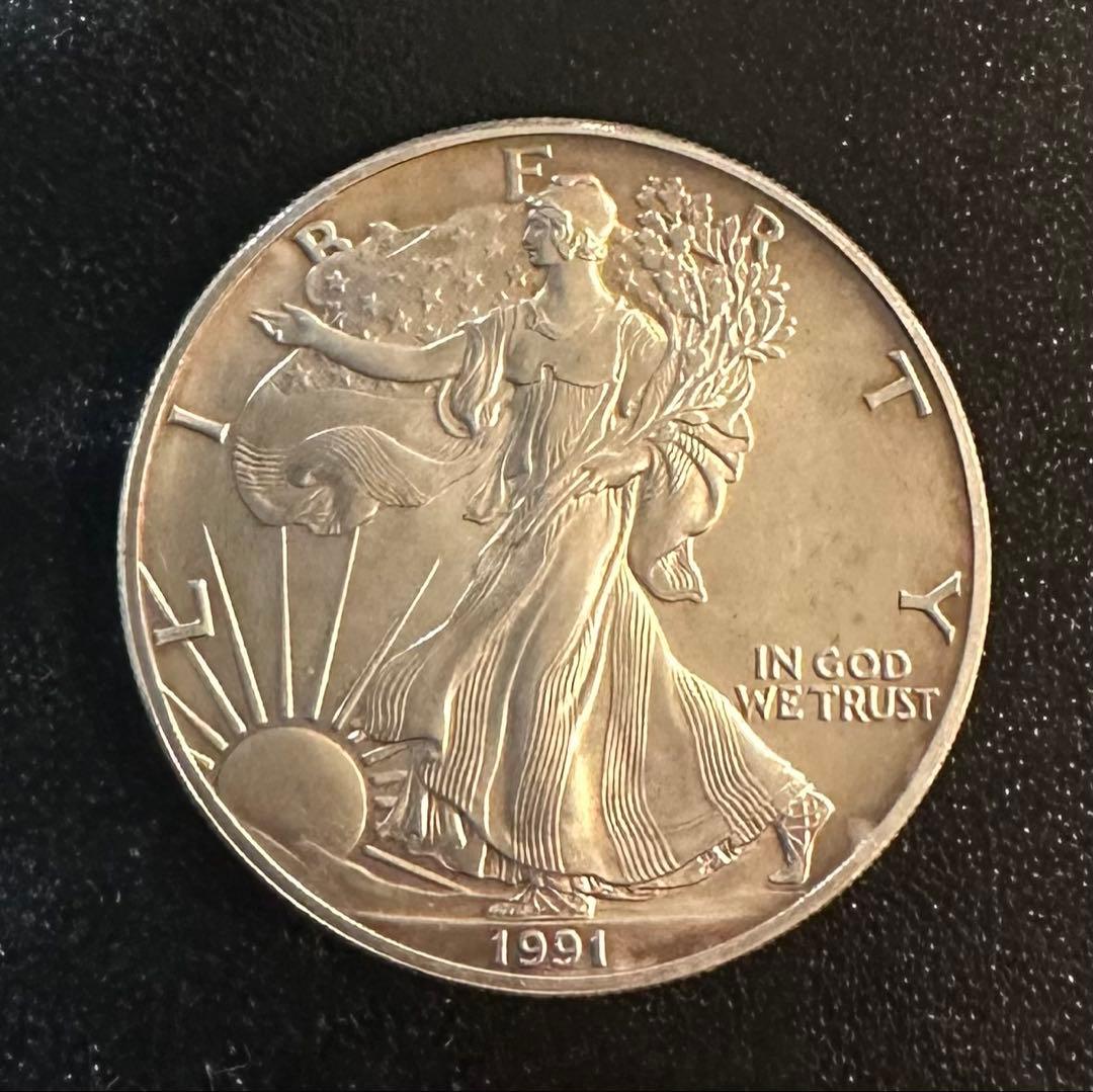 1991年　アメリカン・シルバーイーグル銀貨