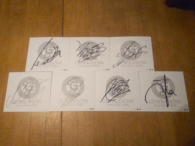 GENERATIONS from EXILE TRIBE 直筆サイン 色紙7枚 - メルカリ