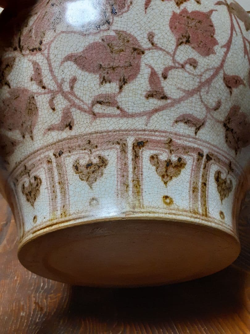 中国元～明時代洪武期釉裏紅大花瓶 - メルカリ