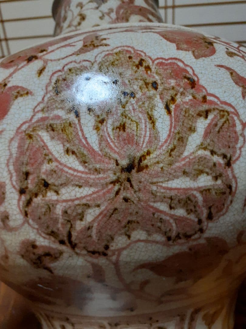 中国元～明時代洪武期釉裏紅大花瓶 - メルカリ