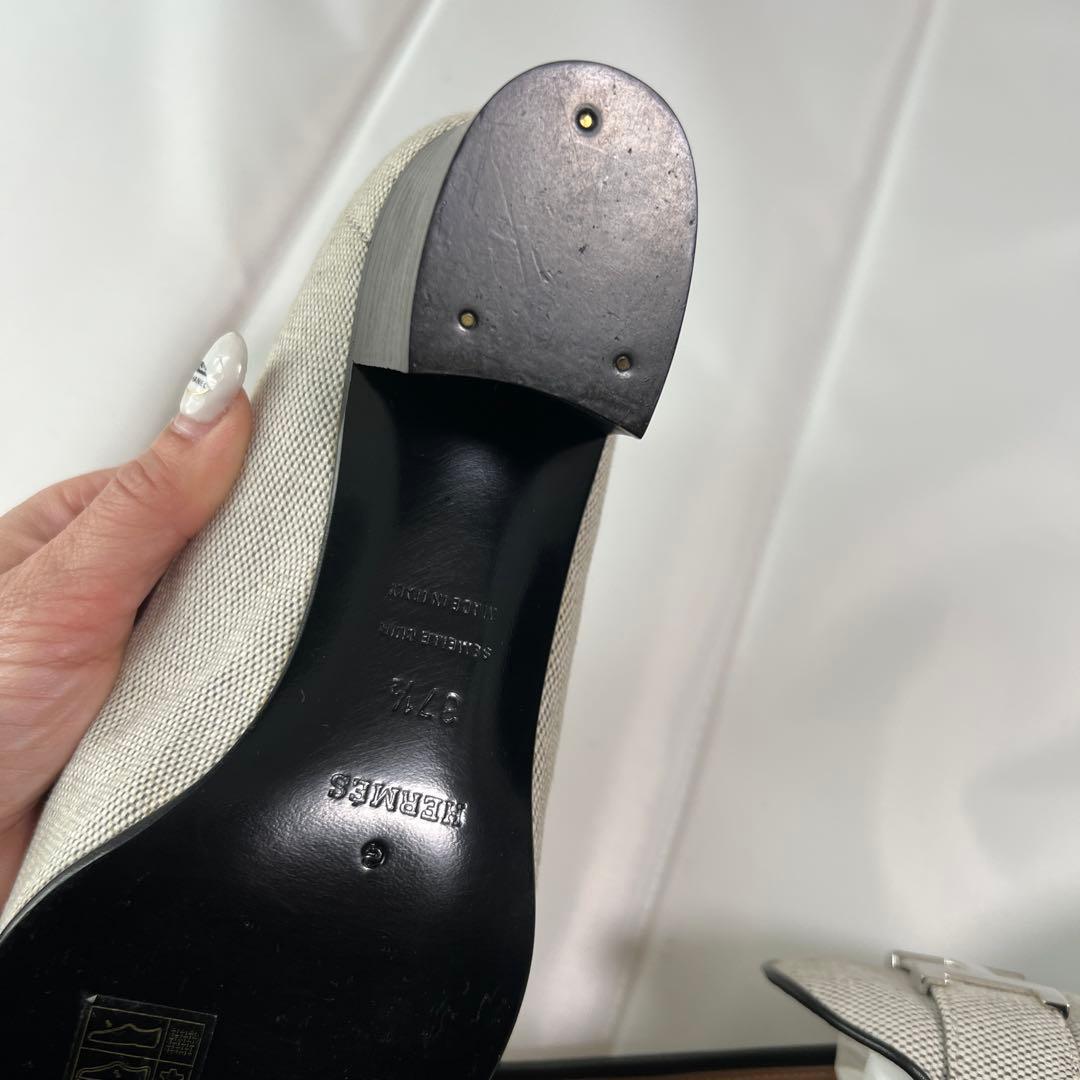 HERMES エルメス パンプス ヒール 23.5cm