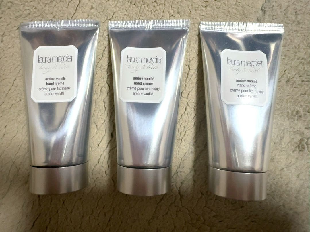 ローラメルシエ　ハンドクリーム　アンバーバニラ50g 新品未開封3個セット　レア