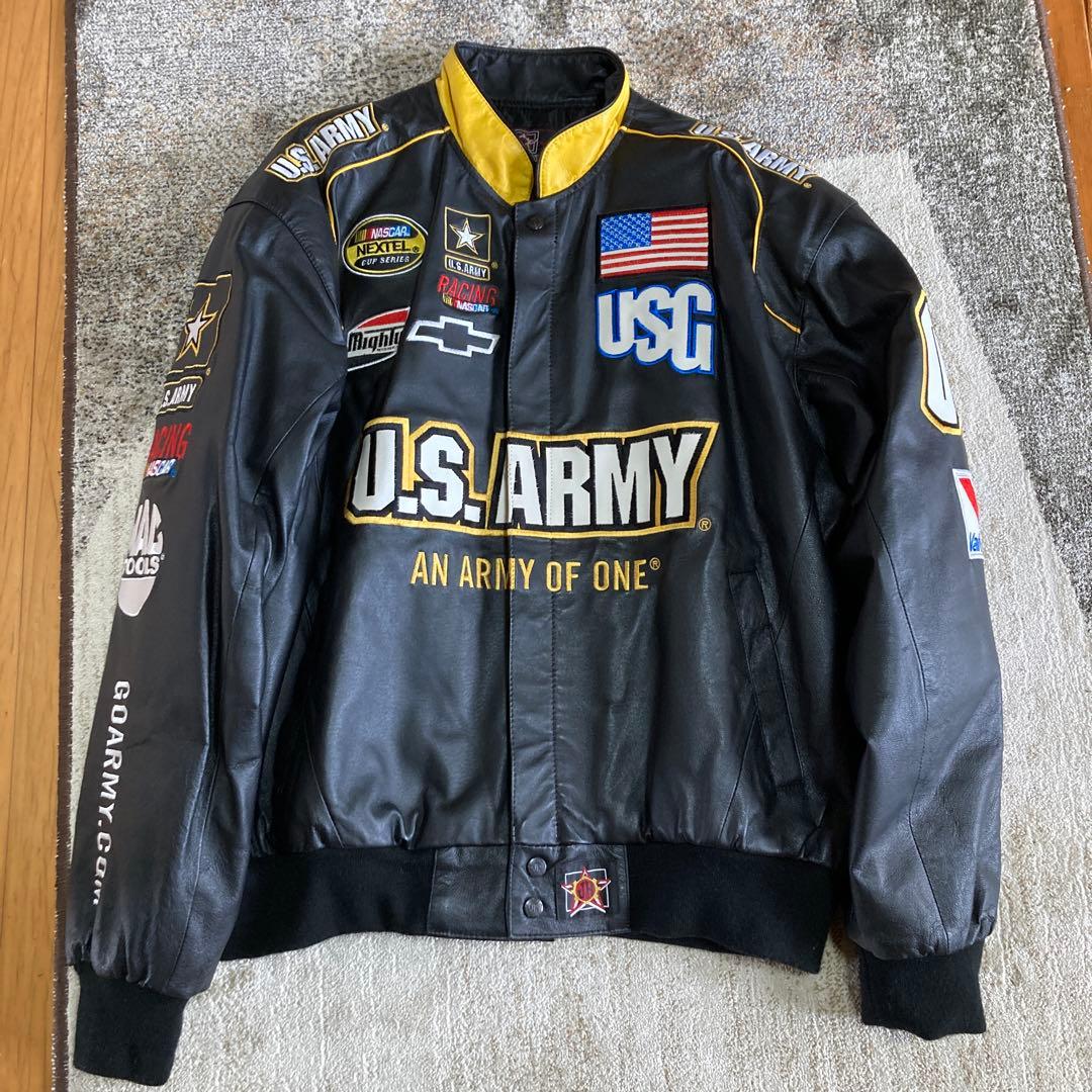 NASCAR レザー レーシングジャケット U.S.ARMY JH DESIGN