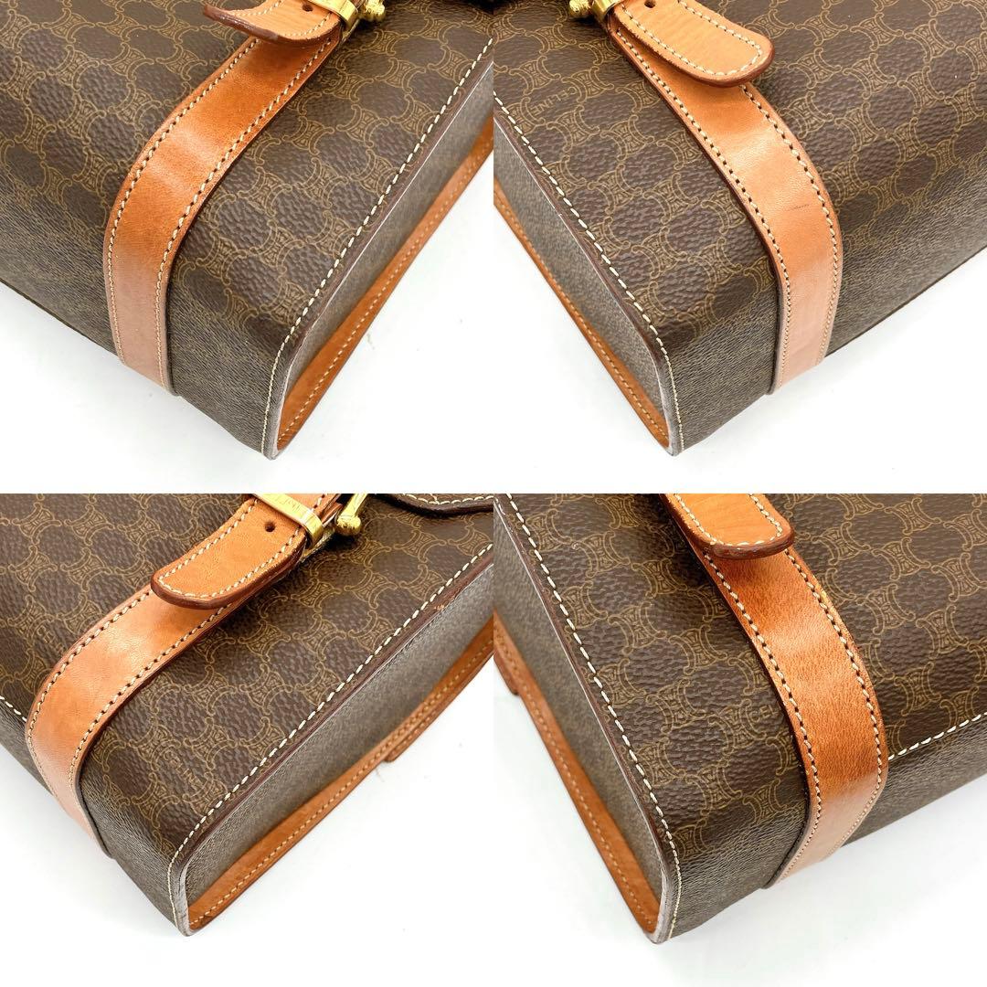 希少【CELINE】ハンドバッグ ブラゾン金具 マカダム柄 BOX型 - メルカリ