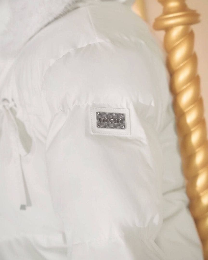 新品タグ付 ミシェルマカロン ファーフードリボンダウンコート