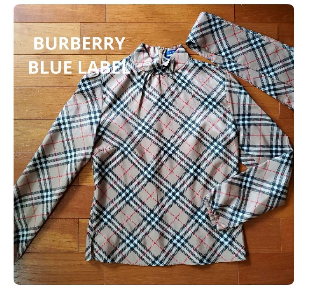 【美品】BURBERRY BLUE LABEL　スカーフ　ブラウス　ノバチェック