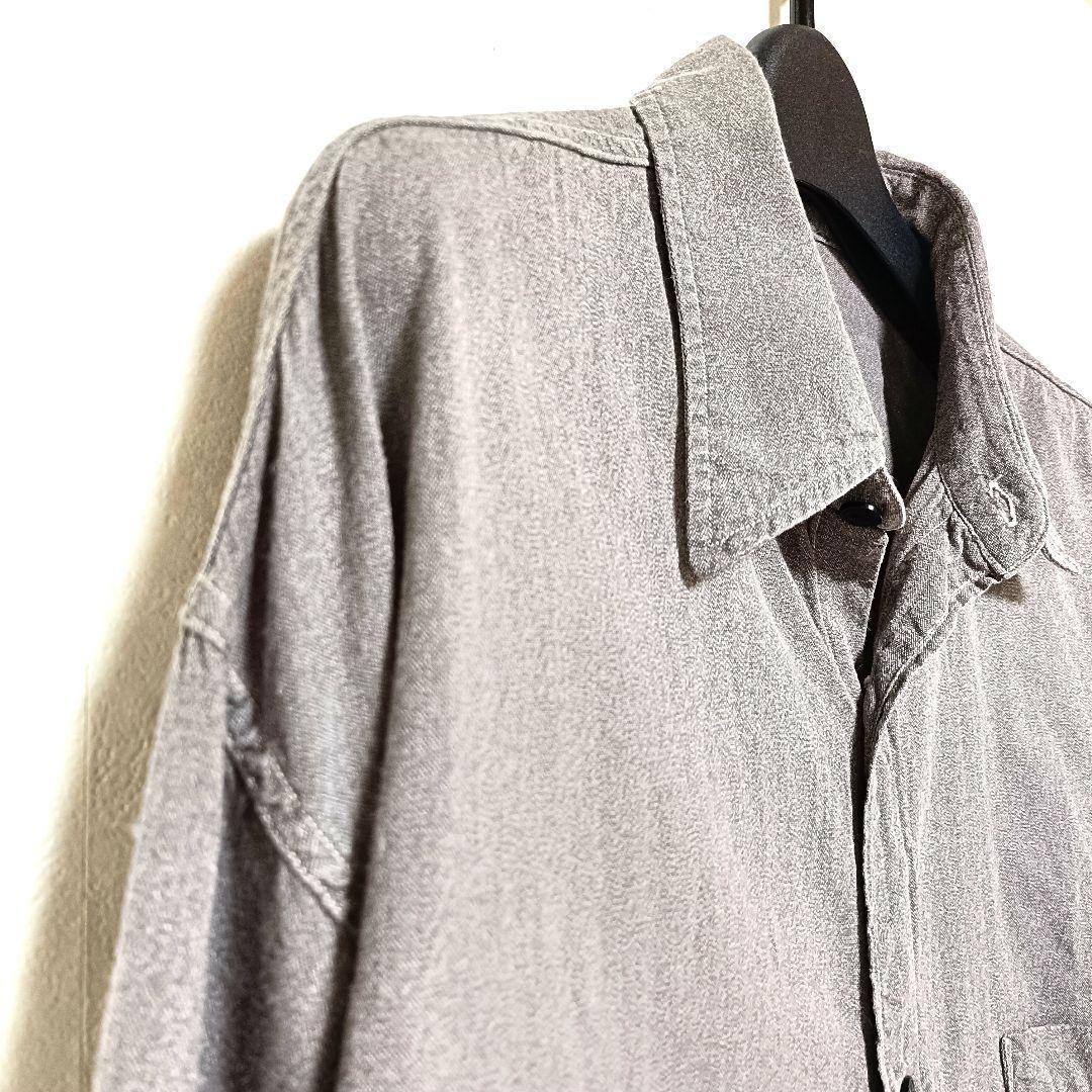 未使用級♪大きいサイズ COMOLI 24SS ヨリ杢 ワークシャツ 4 - メルカリ