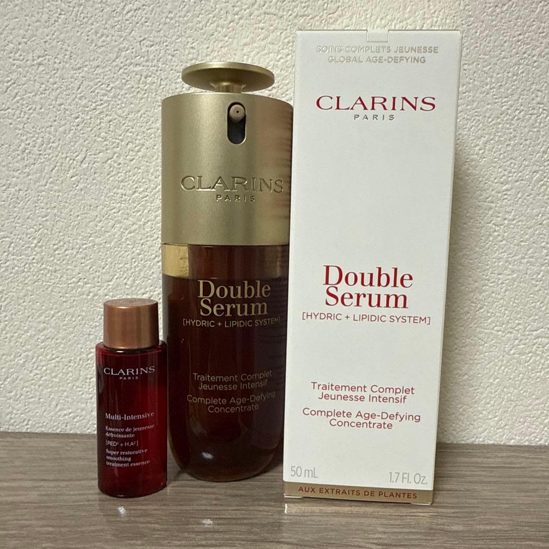 CLARINS ダブルセーラム ADC 2本（未開封50ml+9割残約45ml） ダブル セーラム ADC / クラランス(美容液, スキンケア・基礎化粧品)の