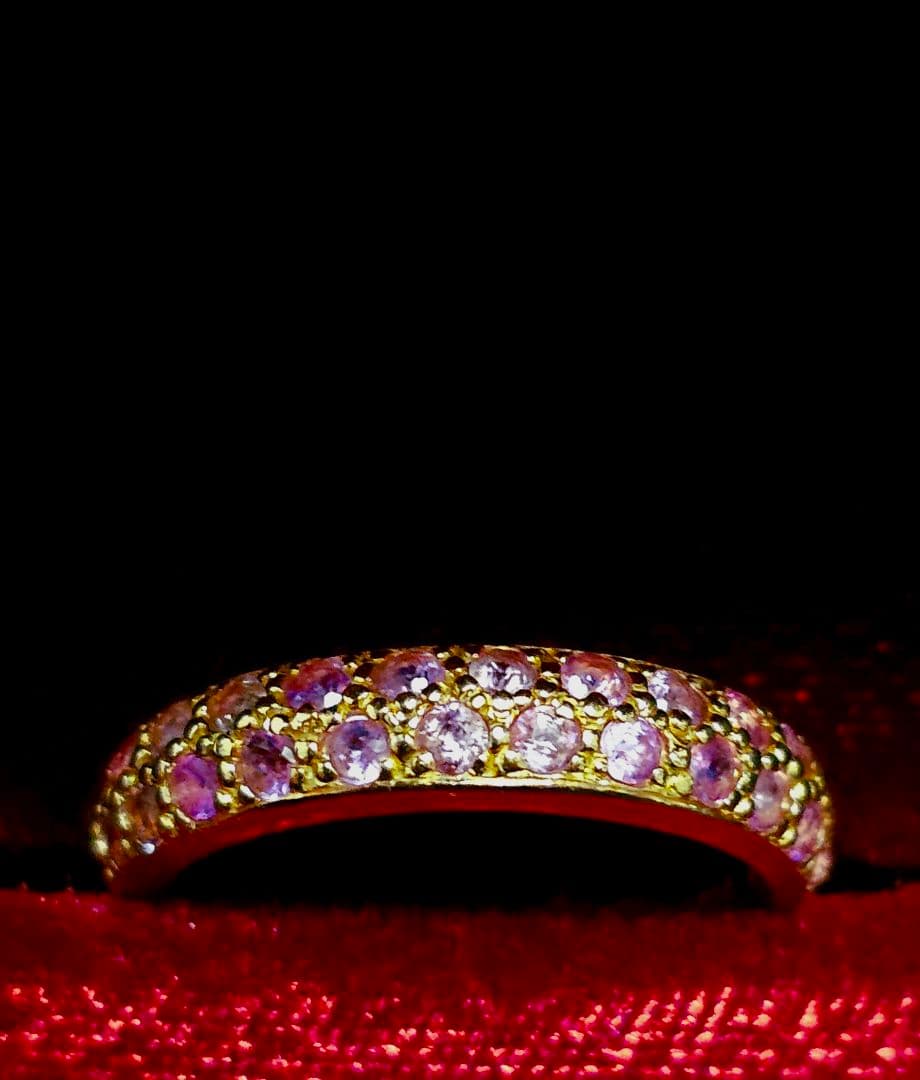 佐藤京子 K18 PG750 ピンクサファイア ルビー パヴェリング