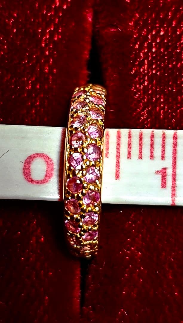 佐藤京子様 専用 K18 PG750 ピンクサファイア ルビー パヴェリング