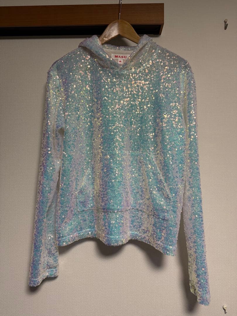 masu スパンコールフーディ パーカー サイズ46