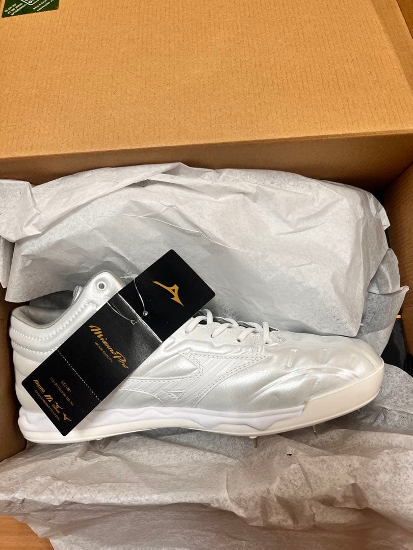 Mizuno スピードレボプロ MID 27.0 cm ホワイト Mizuno Pro 球速が上がる ミズノプロ 野球 白スパイク 投手向け