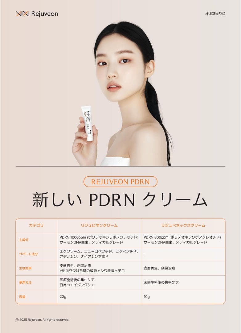 【韓国内限定薬局販売品】 Rejuveon PDRNクリーム 20g ①