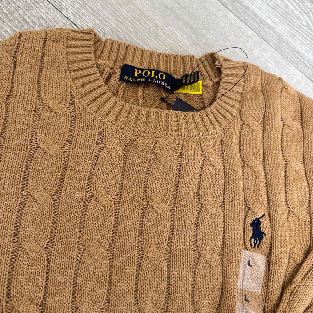 ❤︎2/8限定SALE❤︎ラルフローレンケーブルコットン クルーネック セーターL