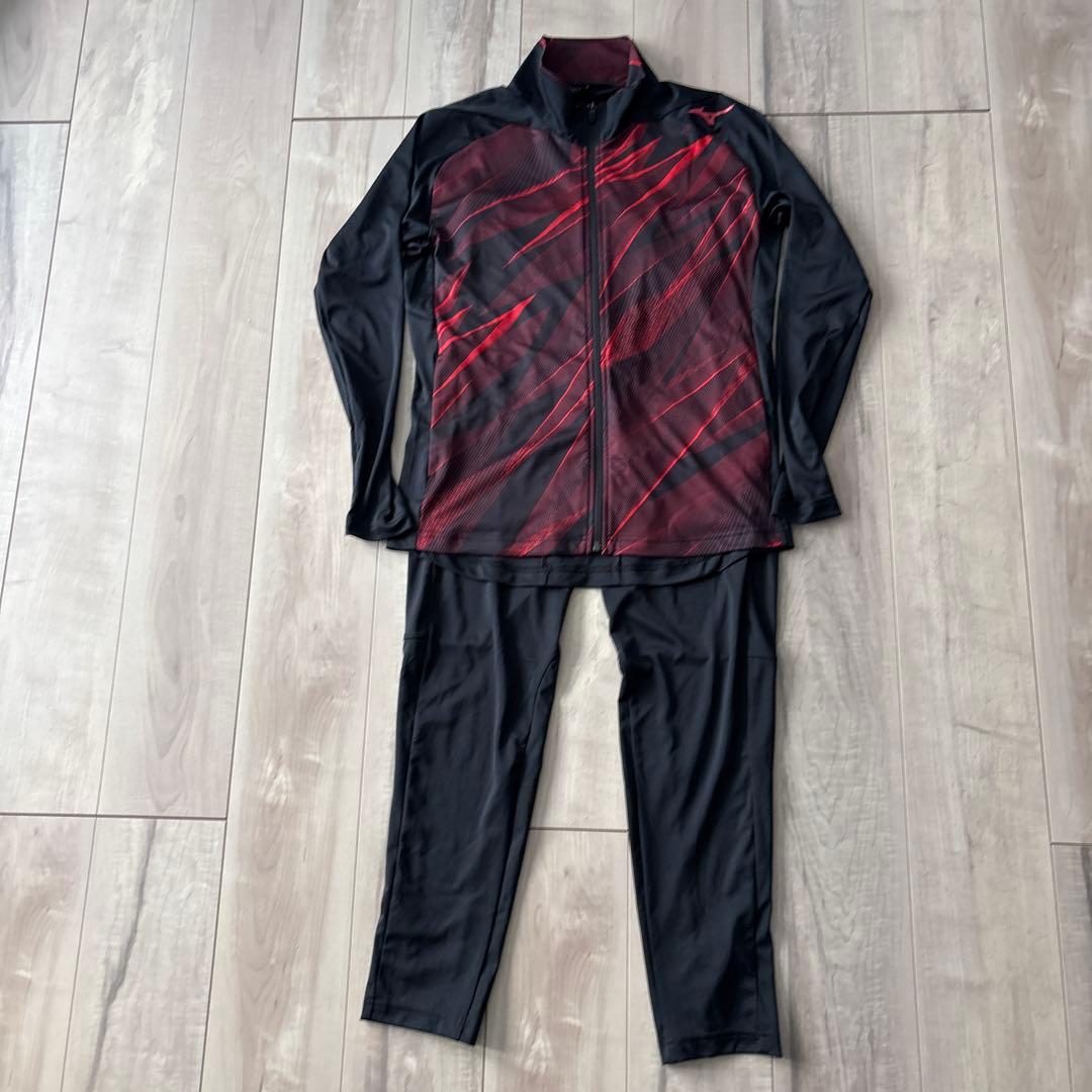 Mizuno ジャージ上下セット Lサイズ XLサイズ黒赤　MTC