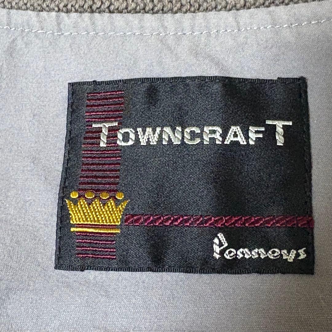TOWN CRAFT ダービージャケット グレー サイズL 裏地ペイズリー 古着