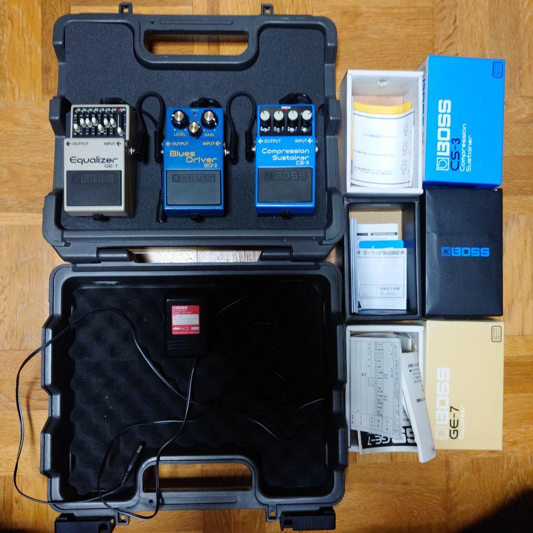 ボス エフェクターセット GE-7 BD-2 CS-3 BCB-30X アダプタ