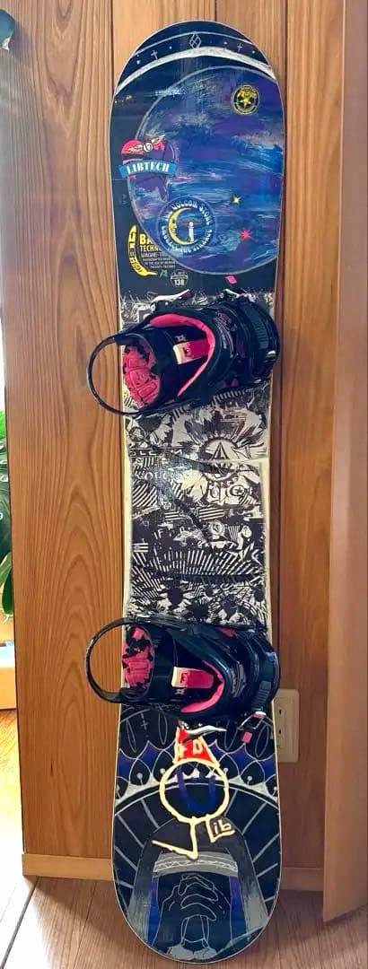 Lib Tech スノーボード 138cm ビンディング付きセット　ロッカー