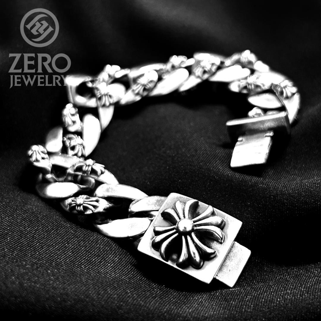 【⭐️週末限定★即日発送★925刻印】14リンク クロスボックス ブレスレット