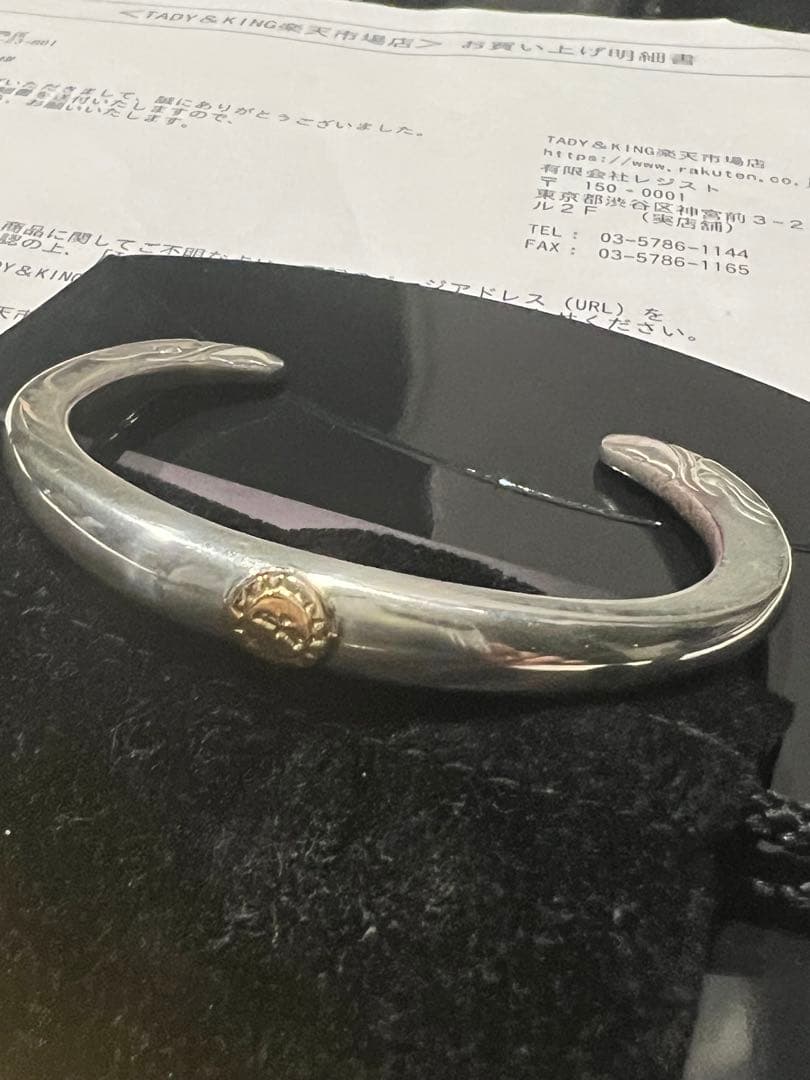 TADY&KINGイーグルフェイスバングルK18イーグルメタルサイズL