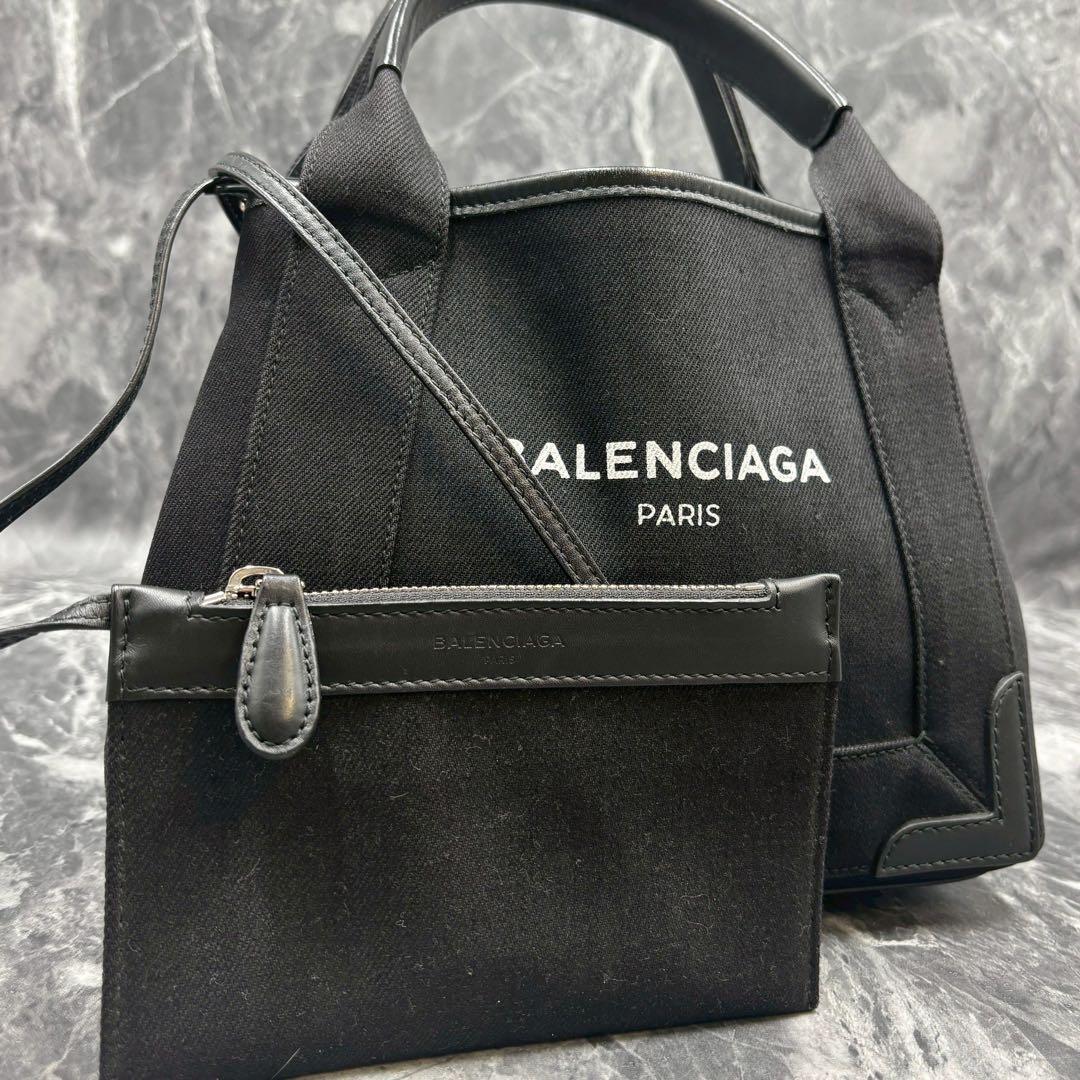 ゆう ✨ BALENCIAGA トートバッグ ネイビーカバスXS