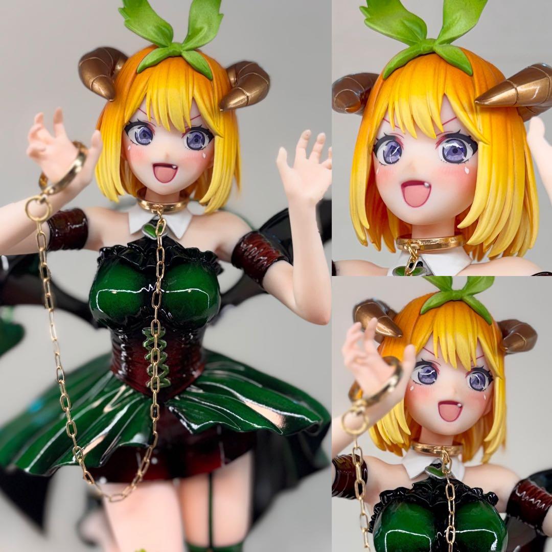 ぐ*す様 五等分の花嫁　中野四葉　フィギュア　リペイント　小悪魔ver ゴールド 五等分の花嫁 中野四葉 フィギュア リペイント 小悪魔ver ゴールド