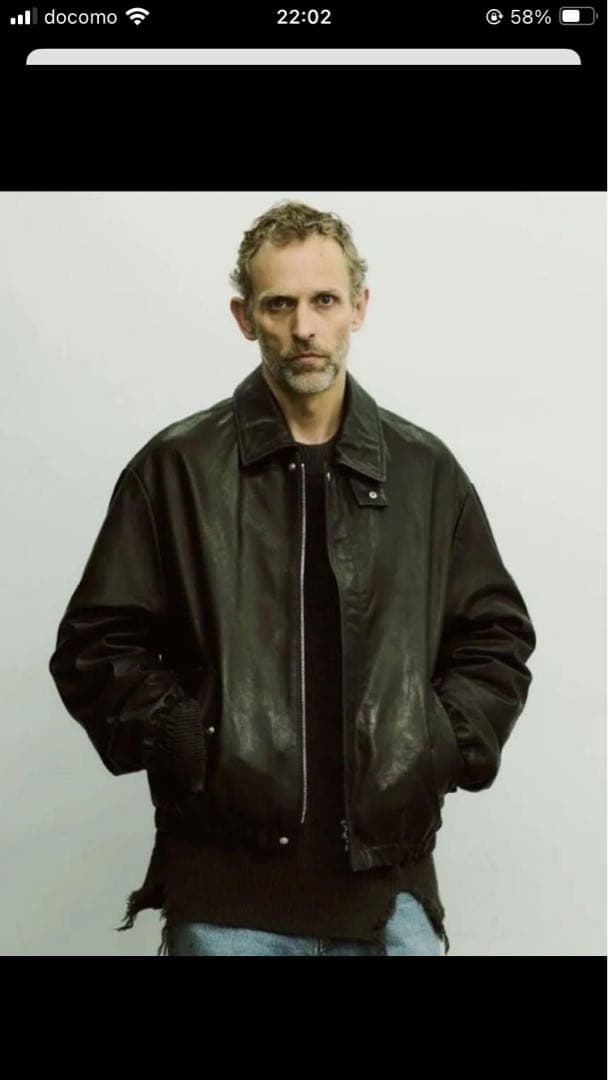 LEATHER ZIP BLOUSON シュタイン stein | シュタイン LEATHER ZIP BLOUSON(BLACK) / レザージップ