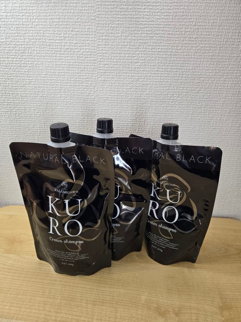 バランローズ KURO クリームシャンプー ナチュラルブラック×3個