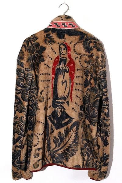 KAPITAL キャピタル ダマスク柄フリース ZIPブルゾン（バージンマリア