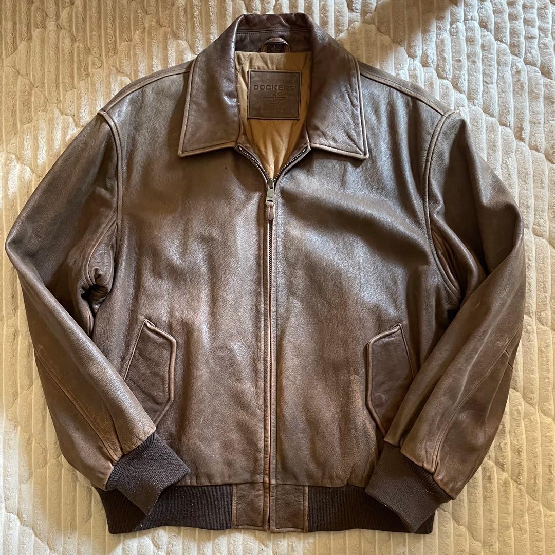 Timberland ブラウンレザージャケット Lサイズ - TIMBERLAND