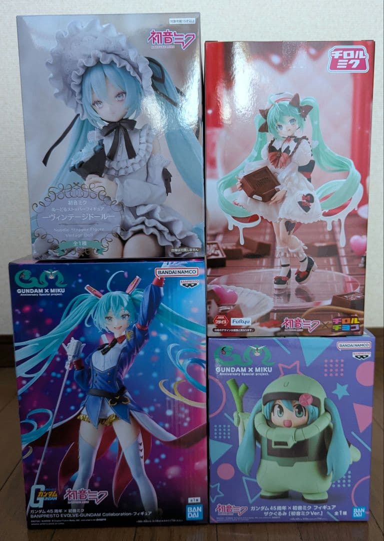 初音ミクシリーズ　人気プライズフィギュア４体まとめ売り