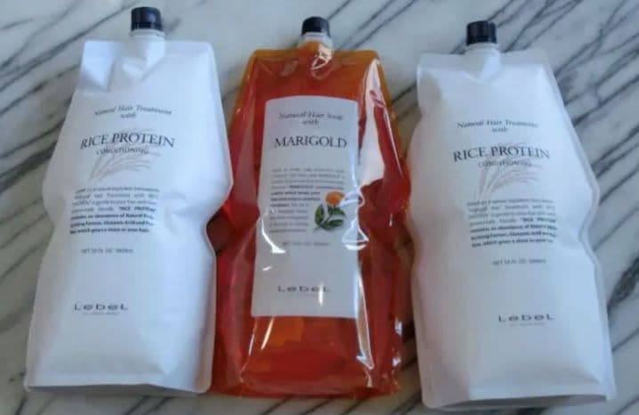 脂性気味の髪頭皮にルベルマリーゴールドシャンプー１本ライスプロテイン２本