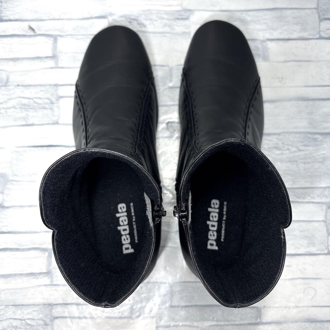 ✨美品✨ アシックスウォーキング ペダラ ショートブーツ ブラック