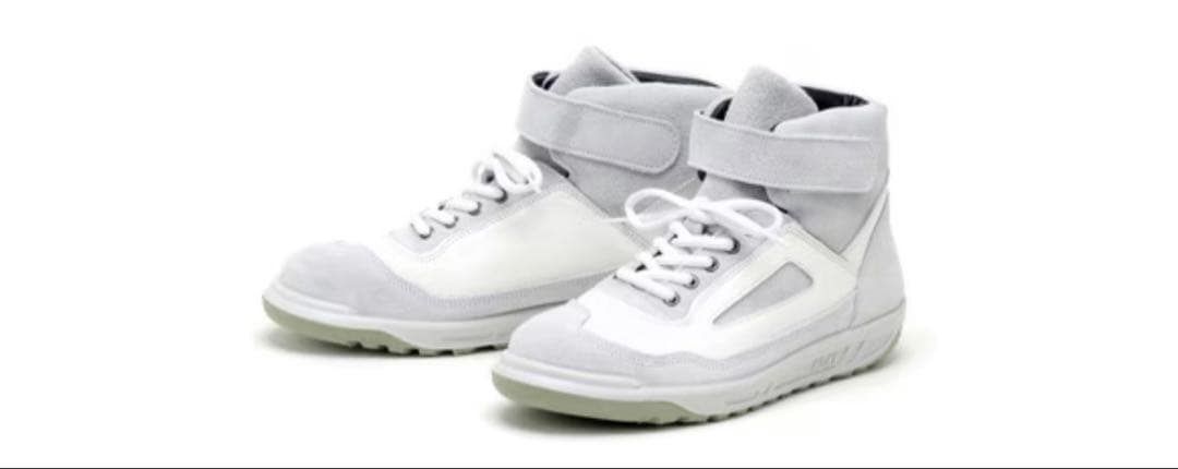 青木安全靴 ホワイトハイカット安全靴　革手袋付き