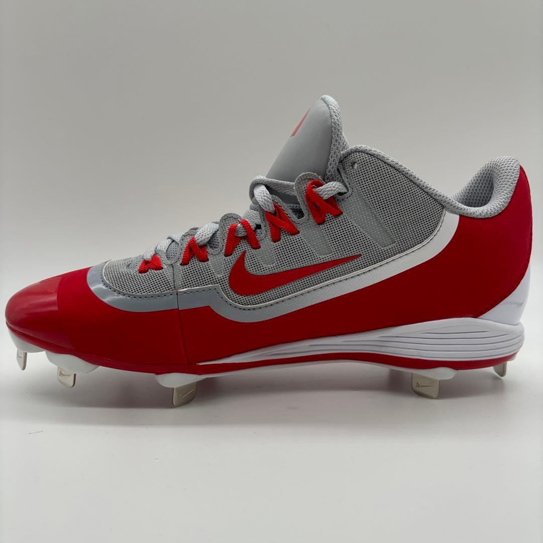NIKE 野球 スパイク 金具 レッド グレー 赤 27㎝ ローカット 軽量