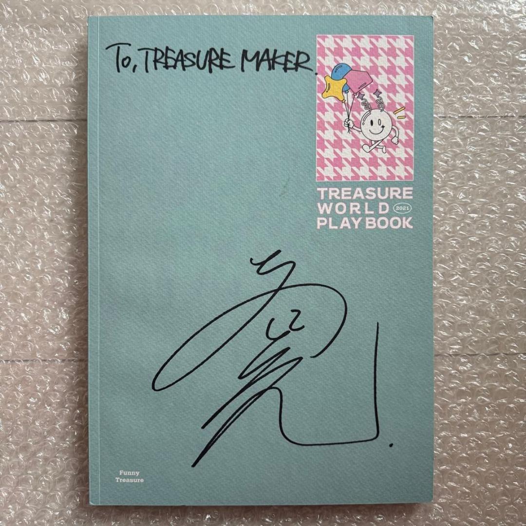 TREASURE WORLD PLAY BOOK アサヒ 直筆サイン入り 昨日心斎橋HMVに行ったら、TREASUREのアサヒくんの直筆のメッセージが