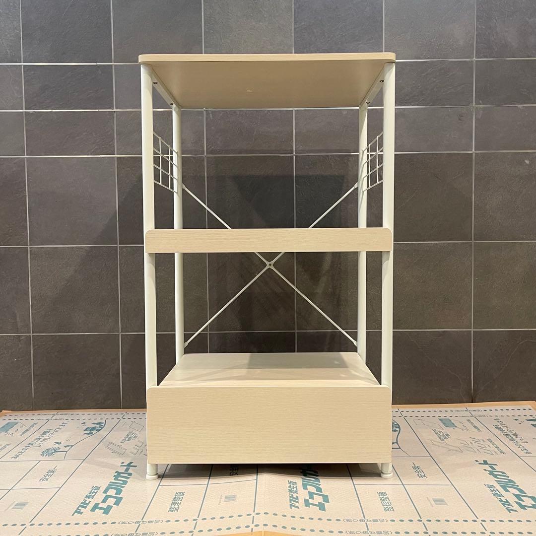 ホワイト 3段オープンシェルフ