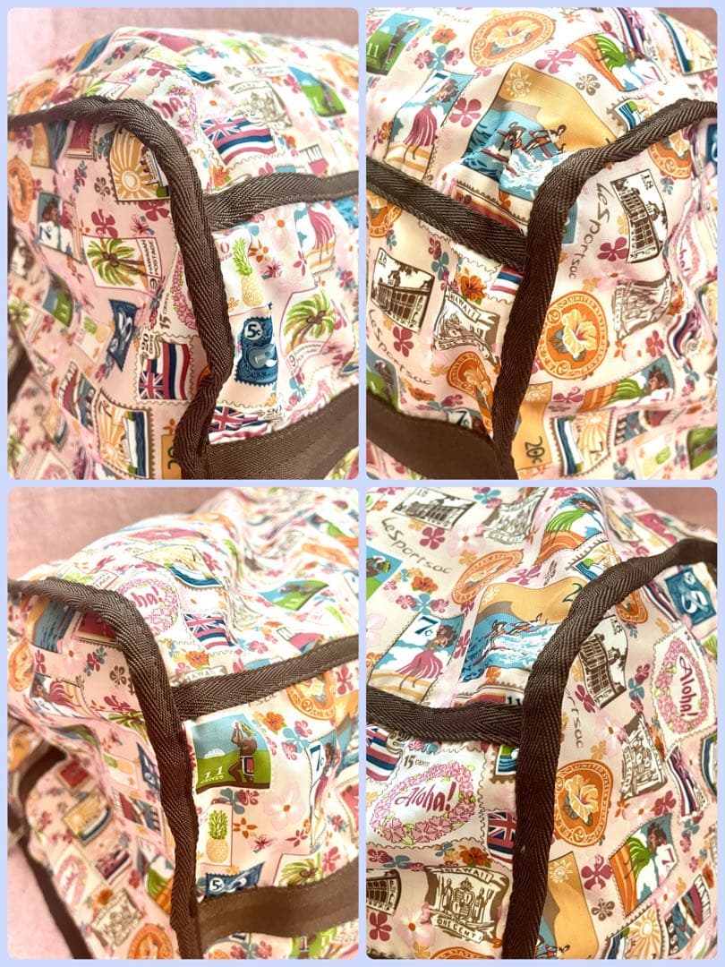 ハワイ限定 レイアロハ柄 レスポートサック エクストラ.ラージボストン