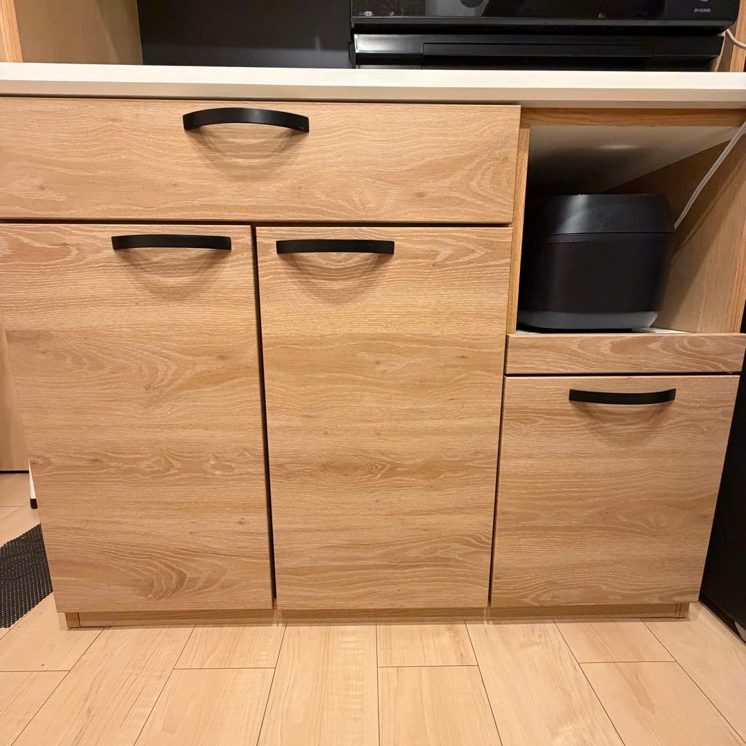 値下げ【美品】カップボード1050mmナチュラル北欧風 送料込み