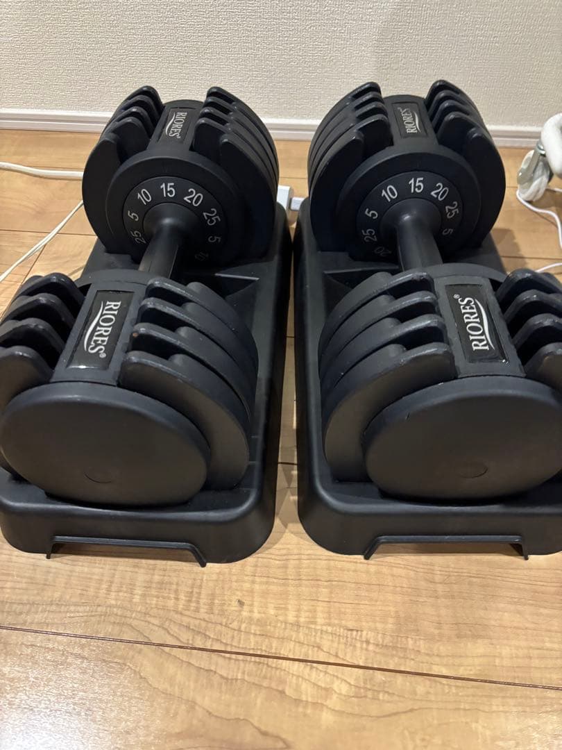 FLORES 可変式ダンベル 25kg 2個セット ダンベル 可変式 25kg 2個 セット 2セット アジャスタブル 鉄アレイ 5