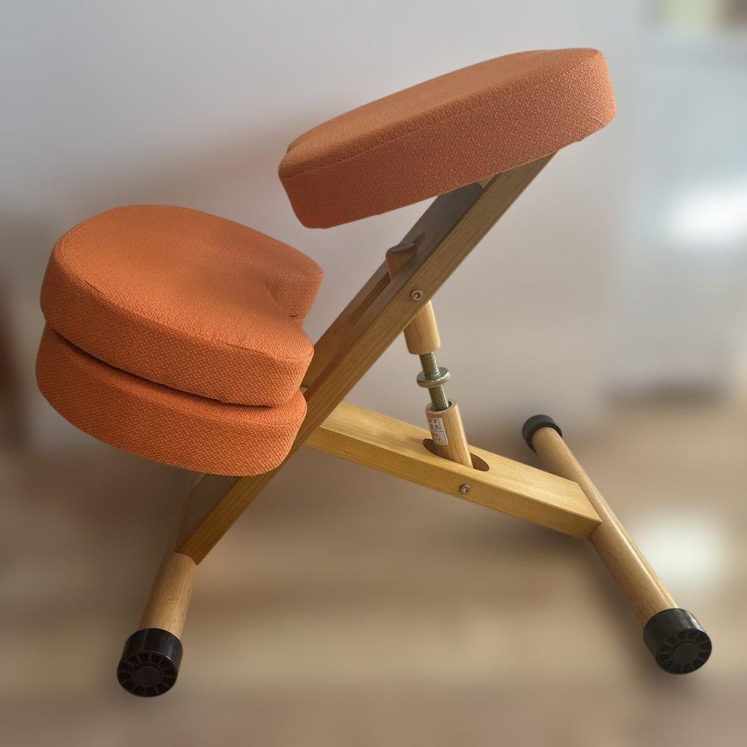 宮武製作所 プロポーションチェア 補助クッション付 オレンジ バランスチェア