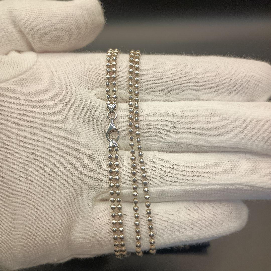 GUCCI ダブルボールチェーン 52.5cm SILVER925 ユニセックス