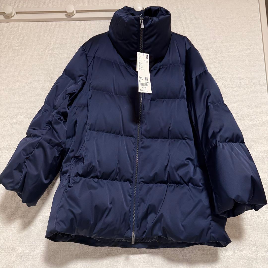 ネイビー ダウンボリュームジャケット +J