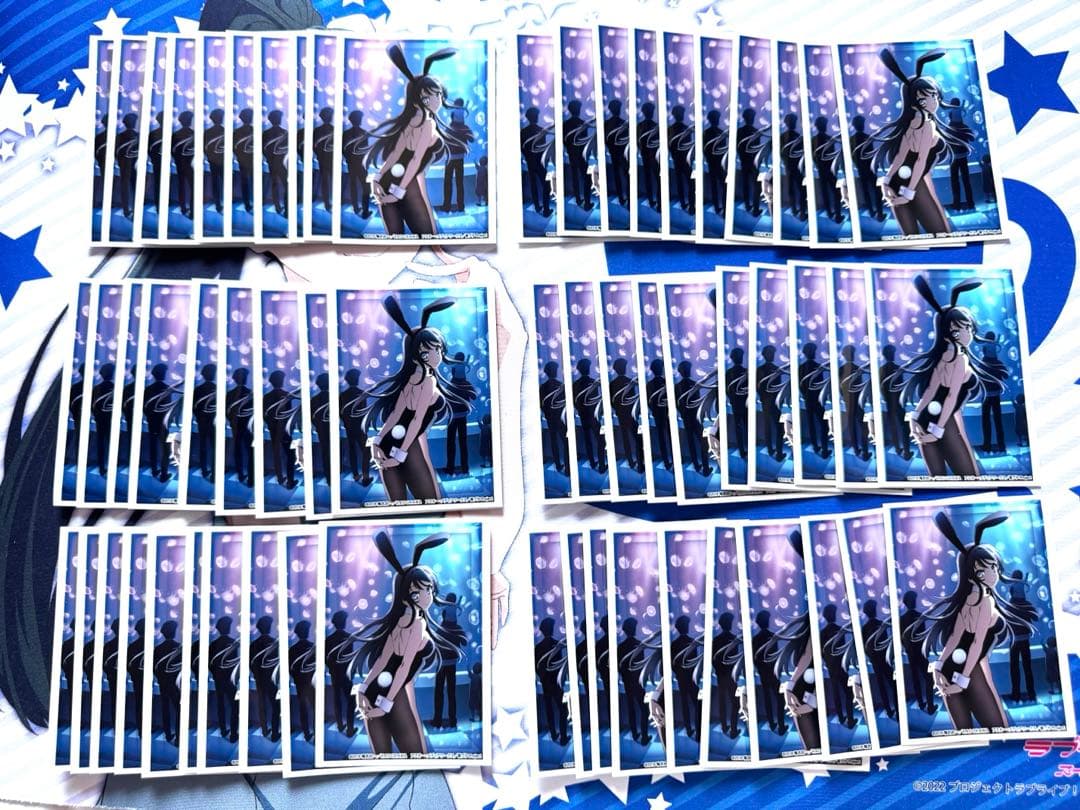 青ブタ　桜島麻衣　バニーガール　スリーブ　60枚セット 青春ブタ野郎はバニーガール先輩の夢を見ない Desktop×Decorate