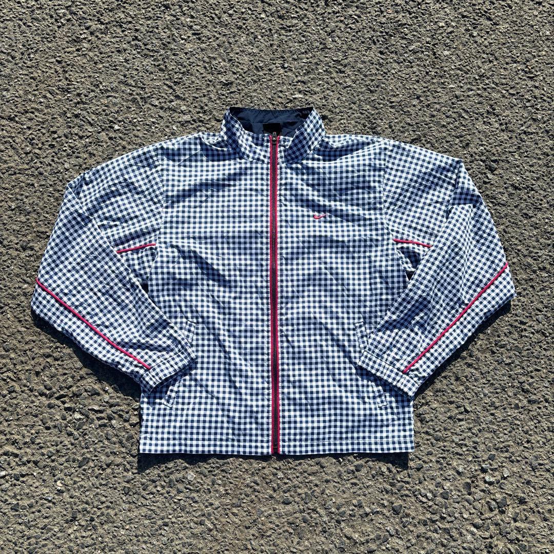 00s NIKE チェック ナイロンジャケット テックy2k archive - メルカリ