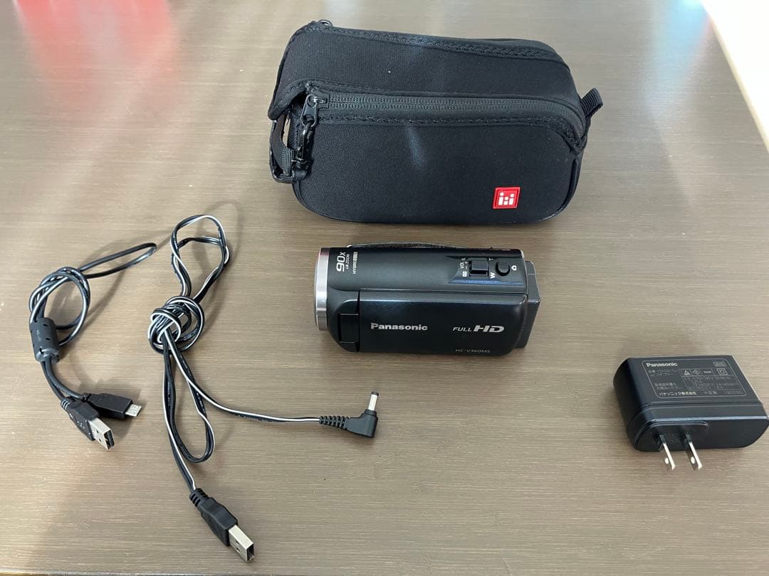 パナソニック HDビデオカメラ ブラック HC-V360MS-K ケース付