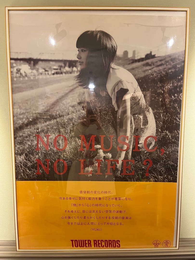 【入手困難品】　YUKI B1ポスター NOMUSIC NO LIFE タワレコ Kroi、タワレコ「NO MUSIC, NO LIFE.」ポスターに初登場 | Daily News