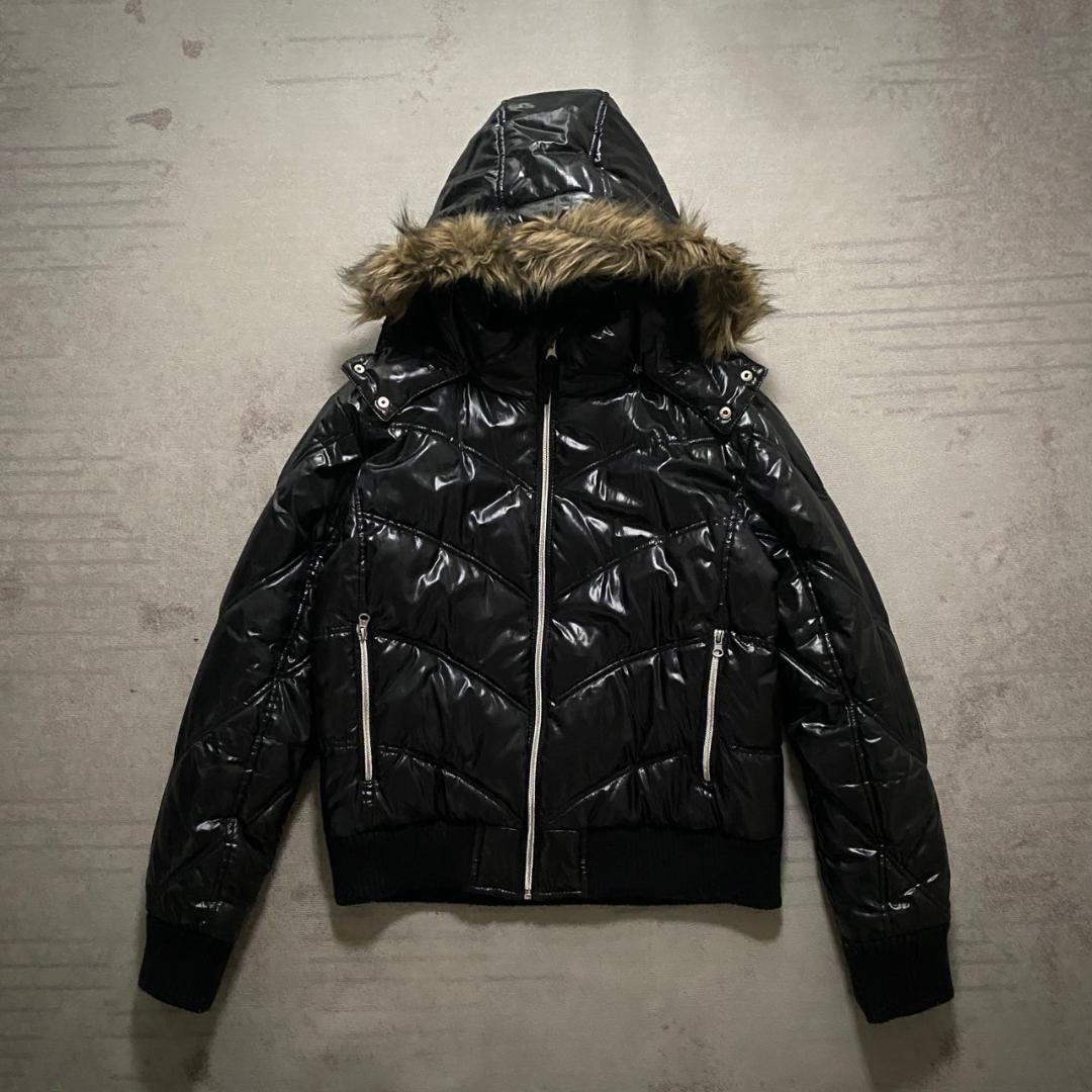 00s Y2K ファー ダウンジャケット 光沢 グランジ お兄系 - メルカリ